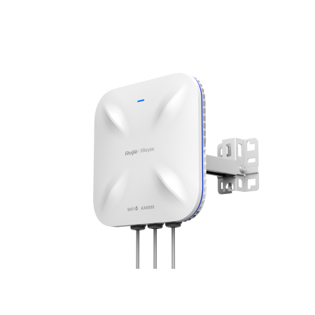 Reyee RG-RAP6260(H) WiFi 6 outdoor access point with pole mount bracket for high-density coverage