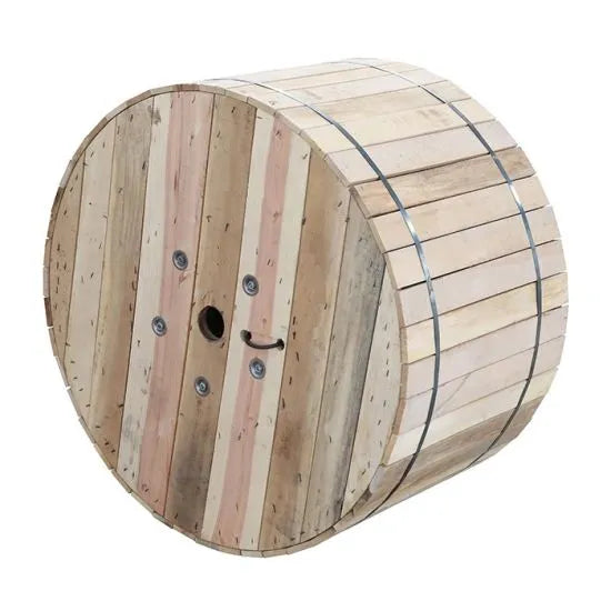 ADSS fiber optic cable drum on wooden reel for overhead transmission and long-distance deployment